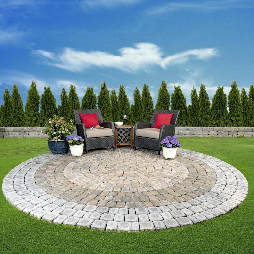 Mutual Materials 33.24 ft. x 1.375 ft. x 2.375 in. Cascade Blend Old Dominion Paver Circle Expansion Kit (260 Piece/45.72 sq. ft./Pallet)