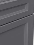 PELHAM & WHITE Keyport Shaker 27 in. W x 24 in. D x 34.5 in. H in Charcoal Plywood Tool-Free Ready To Assemble Base Kitchen Cabinet