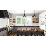 PELHAM & WHITE Keyport Shaker 27 in. W x 24 in. D x 34.5 in. H in Charcoal Plywood Tool-Free Ready To Assemble Base Kitchen Cabinet