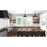 PELHAM & WHITE Keyport Shaker 45 in. W x 24 in. D x 34.5 in. H Charcoal Plywood Tool-Free Ready To Assemble Sink Base Kitchen Cabinet