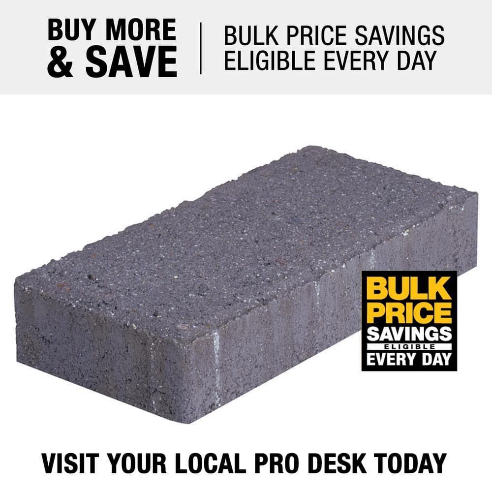 Pavestone Holland 45 mm 7.87 in. L x 3.94 in. W x 1.77 in. H Charcoal Concrete Paver (672-Piece/145 sq. ft./Pallet)