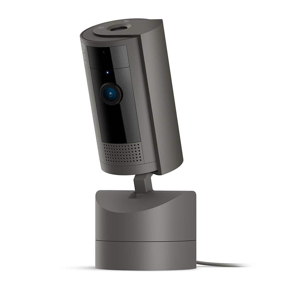 Ring Pan-Tilt Indoor Cam Plug-in Security Camera with 360° Horizontal Pan Coverage, Live View and Two-Way Talk, Charcoal