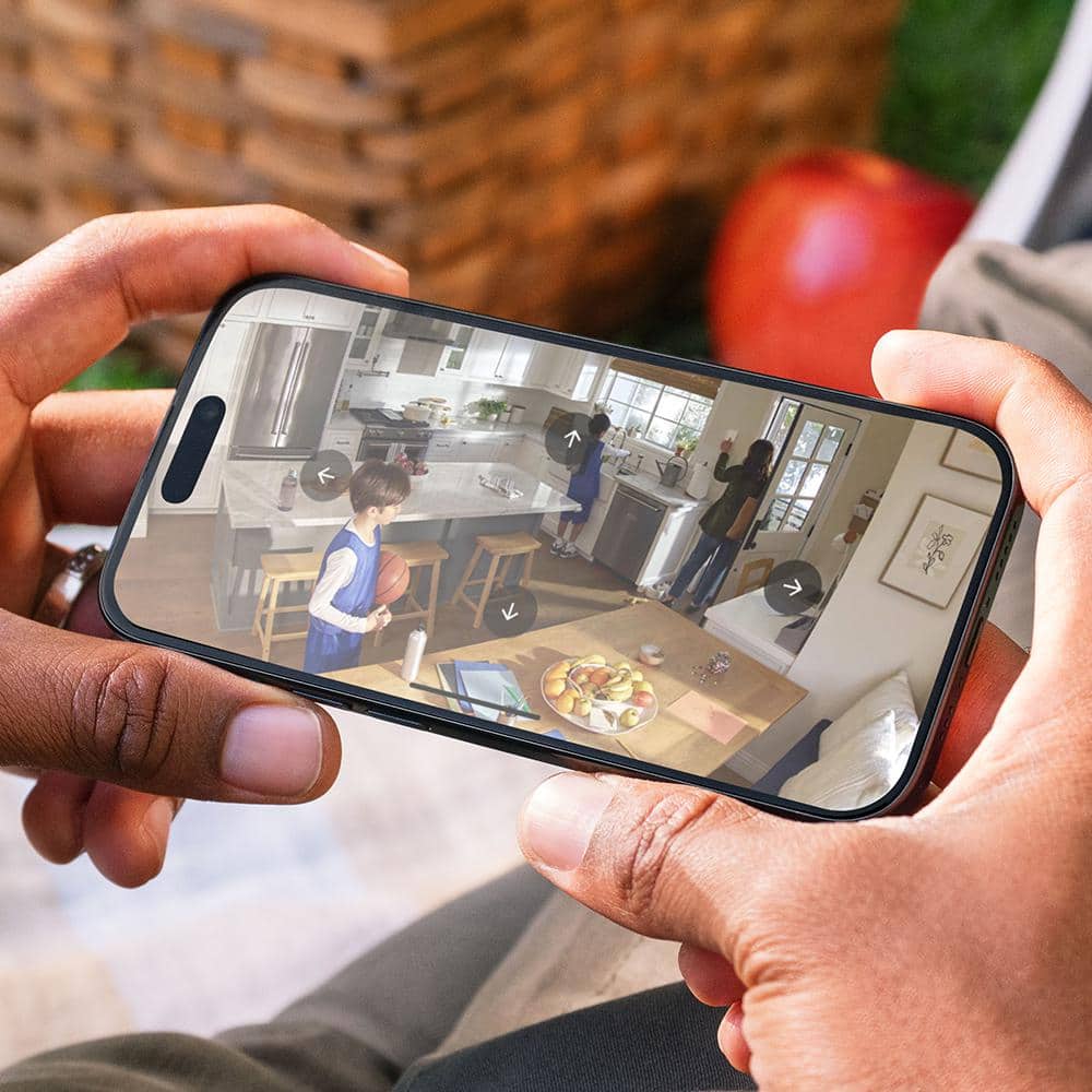 Ring Pan-Tilt Indoor Cam Plug-in Security Camera with 360° Horizontal Pan Coverage, Live View and Two-Way Talk, Charcoal