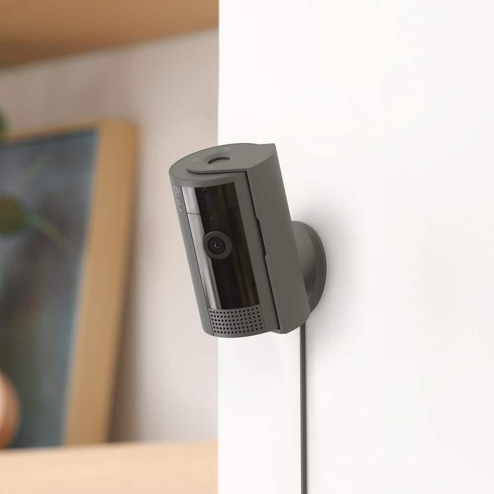 Ring Indoor Cam (2nd Gen) - Plug-In Smart Security Wifi Video Camera, with Included Privacy Cover, Night Vision, Charcoal
