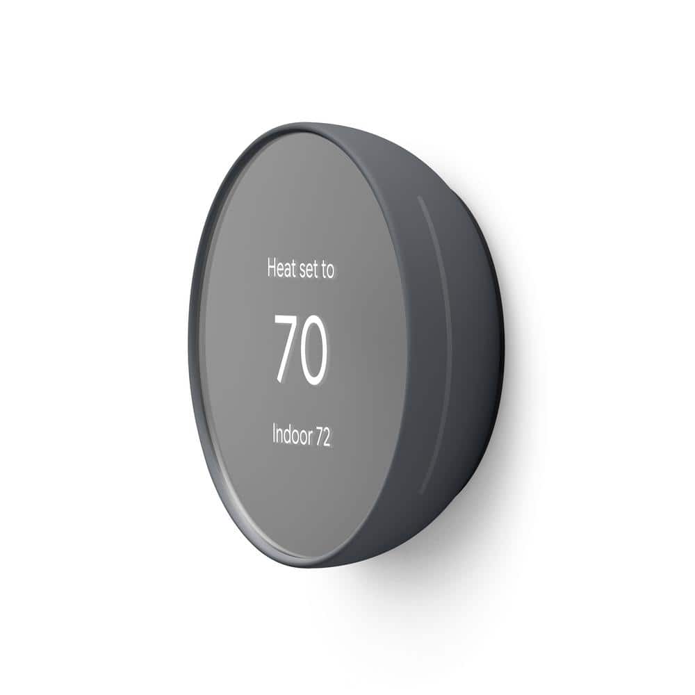 Google Nest Thermostat - Smart Programmable Wi-Fi Thermostat Charcoal and Nest Thermostat Trim Kit Snow