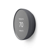 Google Nest Thermostat - Smart Programmable Wi-Fi Thermostat Charcoal and Nest Thermostat Trim Kit Snow