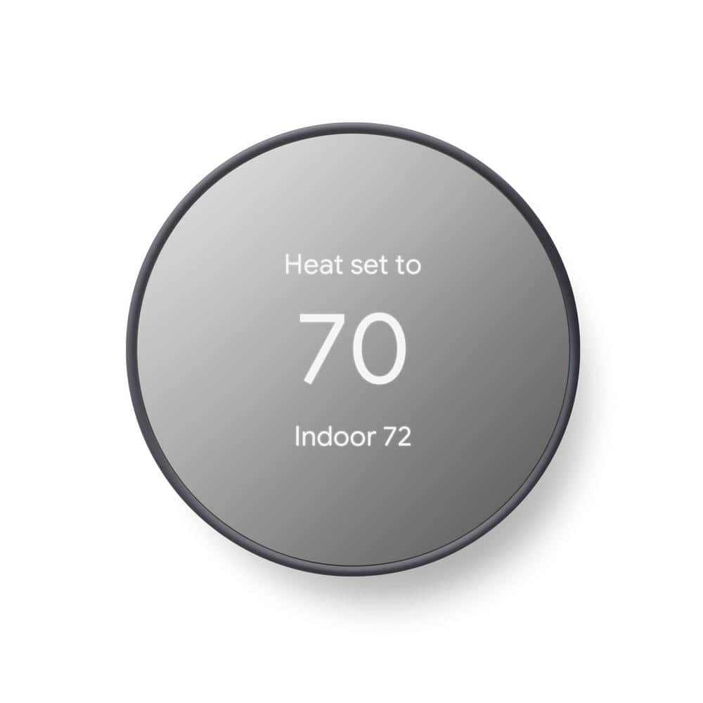 Google Nest Thermostat - Smart Programmable Wi-Fi Thermostat Charcoal and Nest Thermostat Trim Kit Snow