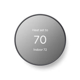 Google Nest Thermostat - Smart Programmable Wi-Fi Thermostat Charcoal and Nest Thermostat Trim Kit Snow