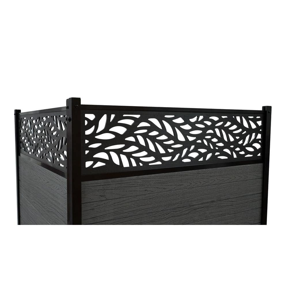 Enclo Privacy Screens 4 ft. x 3 ft. Nappa Lasercut WoodTek Vinyl Privacy Screen Kit