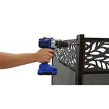 Enclo Privacy Screens 4 ft. x 3 ft. Nappa Lasercut WoodTek Vinyl Privacy Screen Kit