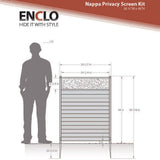 Enclo Privacy Screens 4 ft. x 3 ft. Nappa Lasercut WoodTek Vinyl Privacy Screen Kit
