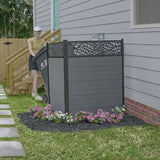 Enclo Privacy Screens 4 ft. x 3 ft. Nappa Lasercut WoodTek Vinyl Privacy Screen Kit