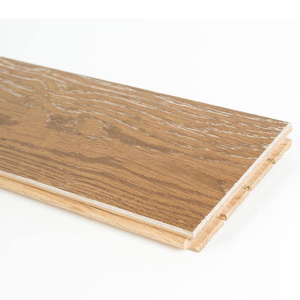 Blue Ridge Hardwood Flooring Charleston Sand Oak 3/4 in. Thick x 5 in. W Wire Brushed Solid Hardwood Flooring (20 sq. ft./Case)