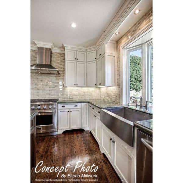 Ekena Millwork 4-7/8 in. x 94-1/2 in. x 4-3/4 in. Unfinished Wood Cherry Medway Carved Crown Moulding