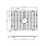 CHESHIRE 19.7 in. x 14.75 in. Stainless Steel Bottom Grid