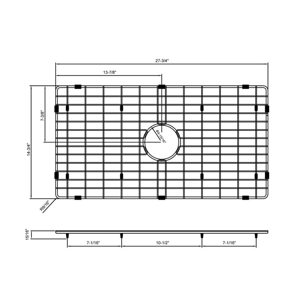 CHESHIRE Stainless Steel Bottom Grid 27.75 in. x 14.75 in.