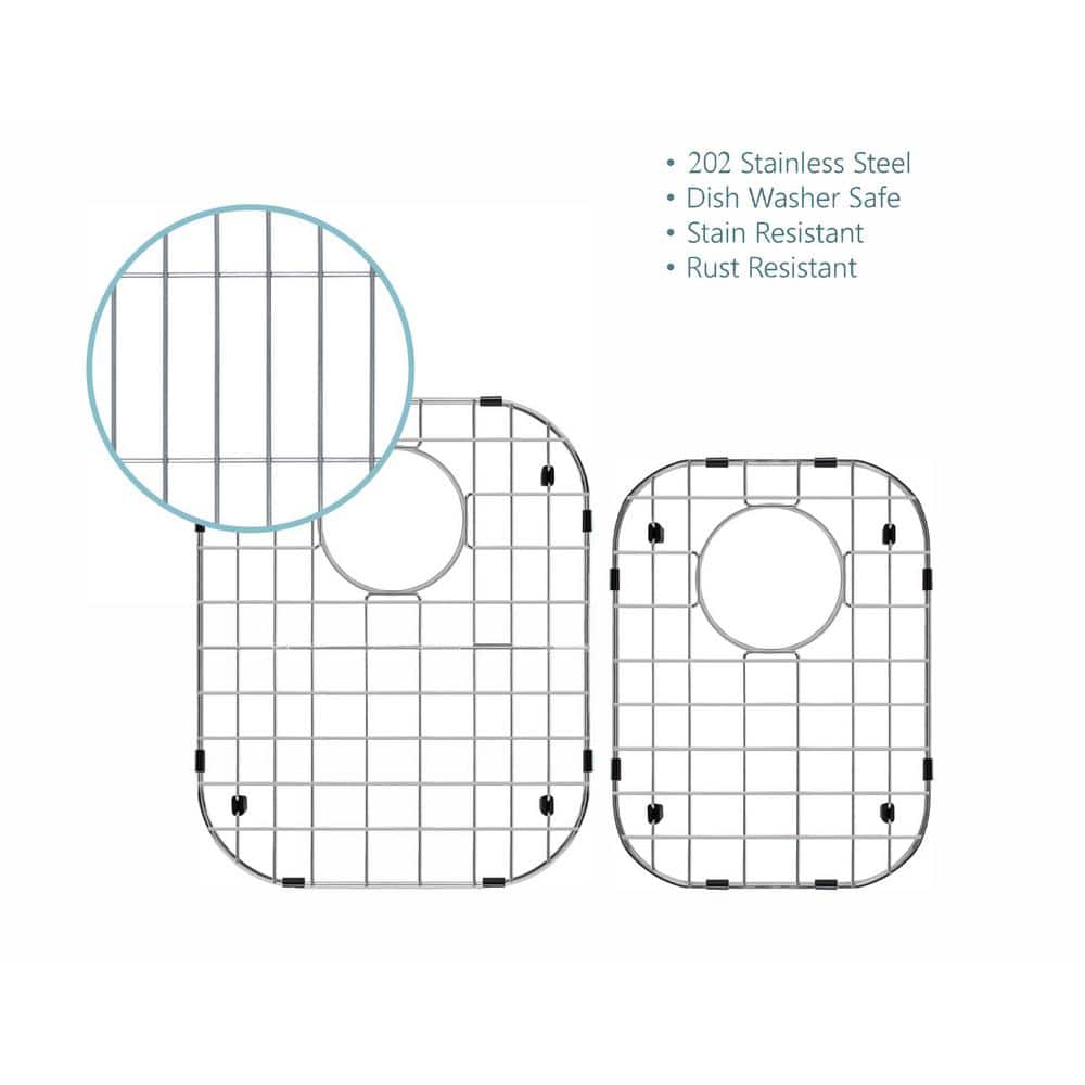 CHESHIRE 2-Piece Stainless Steel Bottom Grid for Sink 60/40 Splits - Model HCH-GR-64