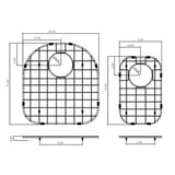 CHESHIRE 14.875 in. x 15.75 in. Stainless Steel Bottom Grid for HCH-73 Sinks