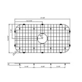 CHESHIRE 27.4 in. Stainless Steel Bottom Grid for Kitchen Sinks