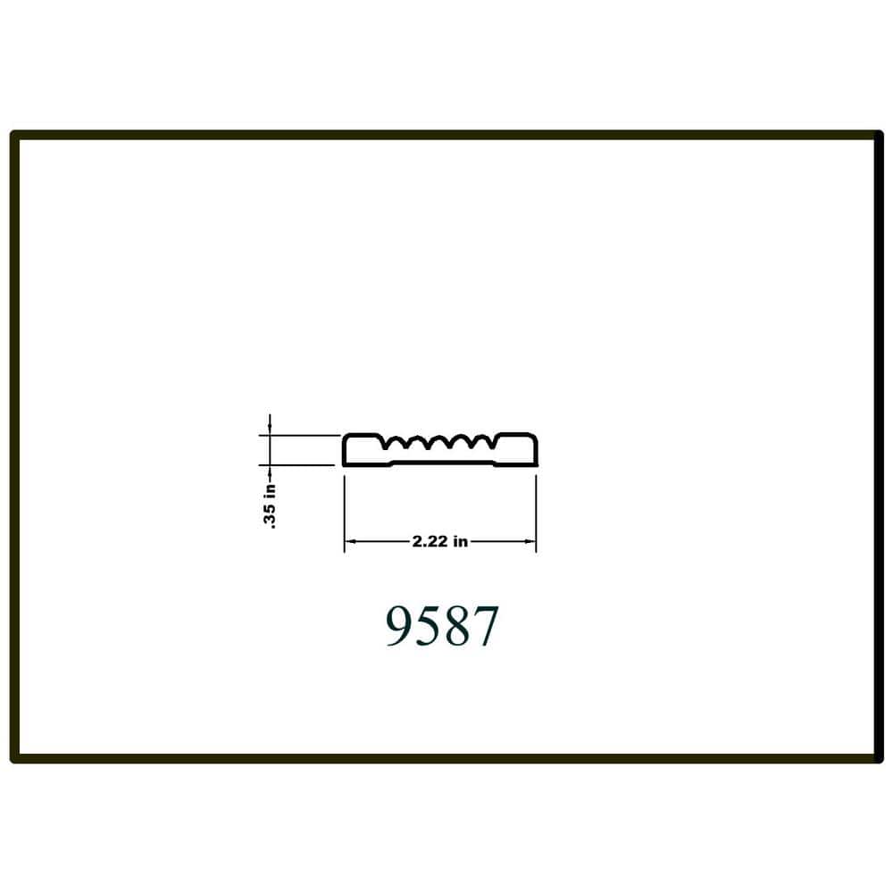 HOUSE OF FARA 7/16 in. x 2-1/4 in. x 7 ft. Oak Fluted Casing Chestnut Stain Moulding