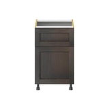 J COLLECTION Lincoln Chestnut Solid Wood Assembled Base Kitchen Cabinet with 10 in. Drawer (21 in. W x 34.5 in. H x 24 in. D)