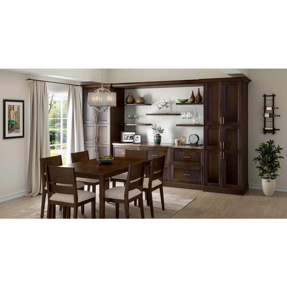 J COLLECTION Lincoln Chestnut Solid Wood Assembled Base Kitchen Cabinet for Cooktop with 2 Drawers (36 in.W x 34.5 in. H x 24 in. D)