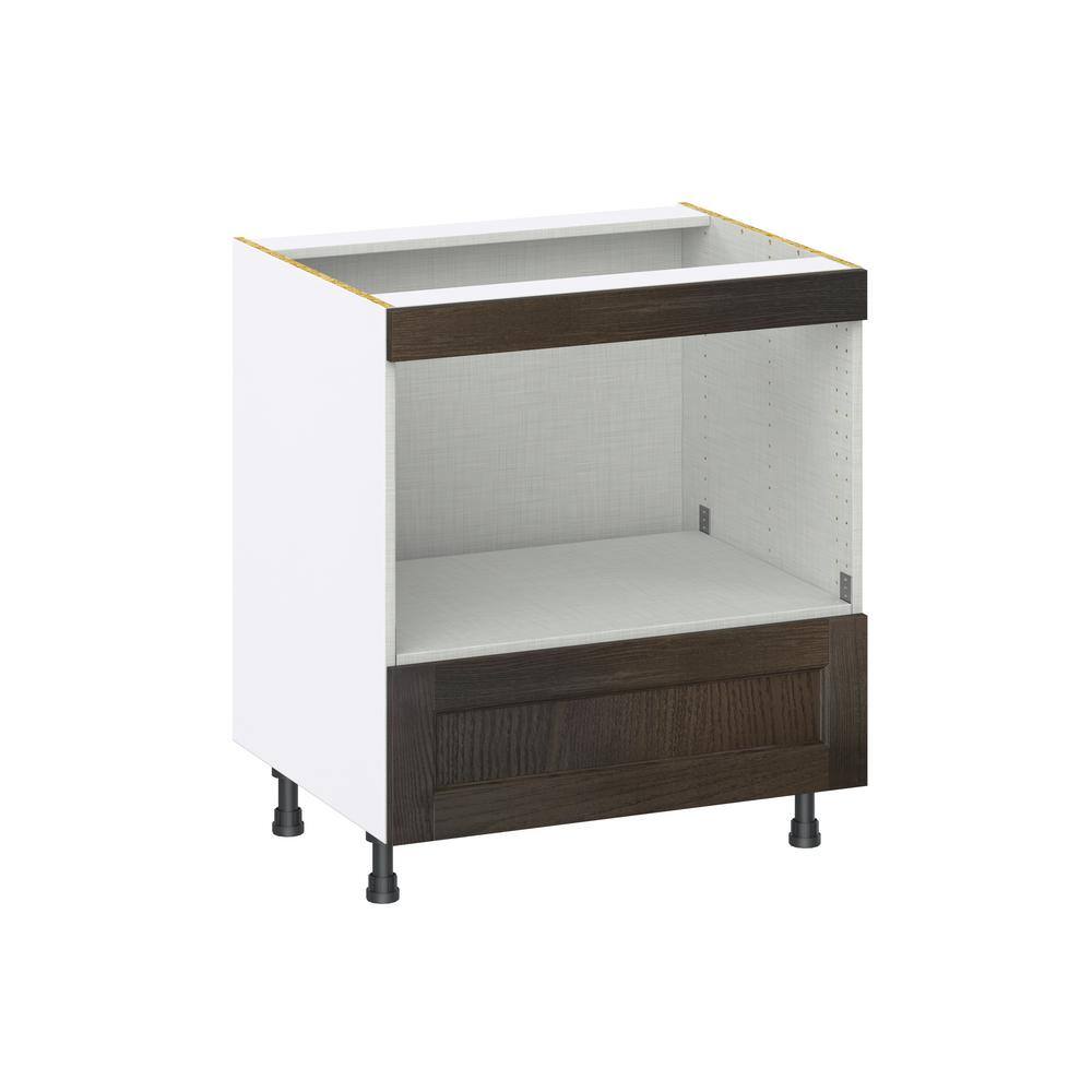 J COLLECTION Lincoln Chestnut Solid Wood Assembled Built in Micro Base Kitchen Cabinet (30 in. W x 34.5 in. H x 24 in. D)