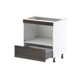 J COLLECTION Lincoln Chestnut Solid Wood Assembled Built in Micro Base Kitchen Cabinet (30 in. W x 34.5 in. H x 24 in. D)