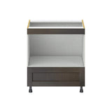 J COLLECTION Lincoln Chestnut Solid Wood Assembled Built in Micro Base Kitchen Cabinet (30 in. W x 34.5 in. H x 24 in. D)
