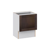 J COLLECTION Lincoln Chestnut Solid Wood Assembled 24 in. W x 30 in. H x 21 in. D Accessible ADA Vanity Base Cabinet