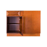 LIFEART CABINETRY Cambridge Assembled 45 in. x 34.5 in. x 24 in. Base Blind Corner Cabinet in Chestnut