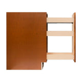 LIFEART CABINETRY Cambridge Assembled 6x34.5x24 in. Base Spice Drawer Cabinet in Chestnut