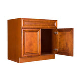 LIFEART CABINETRY Cambridge Assembled 42x34.5x24 in. Sink Base Cabinet with 2 Doors in Chestnut