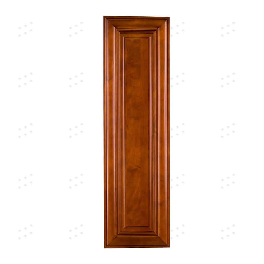 LIFEART CABINETRY Cambridge Assembled 9x42x12 in. Wall Cabinet with 1 Door 3 Shelves in Chestnut