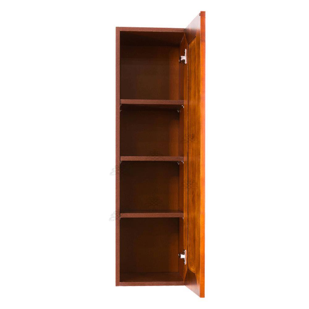LIFEART CABINETRY Cambridge Assembled 9x42x12 in. Wall Cabinet with 1 Door 3 Shelves in Chestnut