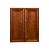 LIFEART CABINETRY Cambridge Assembled 36x36x12 in. Wall Cabinet with 2 Doors 2 Shelves in Chestnut