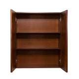 LIFEART CABINETRY Cambridge Assembled 36x36x12 in. Wall Cabinet with 2 Doors 2 Shelves in Chestnut