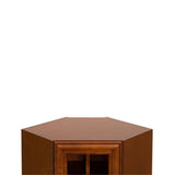 LIFEART CABINETRY Cambridge Assembled 24 in. x 36 in. x 12 in. Wall Diagonal Mullion-Door Cabinet with 1-Door 2-Shelves in Chestnut