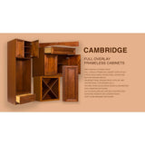 LIFEART CABINETRY Cambridge Assembled 24 in. x 36 in. x 12 in. Wall Diagonal Mullion-Door Cabinet with 1-Door 2-Shelves in Chestnut