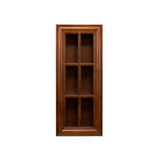 LIFEART CABINETRY Cambridge Assembled 18x36x12 in. Wall Mullion Door Cabinet with 1 Door 2 Shelves in Chestnut