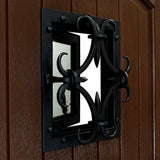 Steves & Sons 36 in. x 80 in. Oxford Speak Easy Left-Hand Inswing Chestnut Mahogany Fiberglass Prehung Front Door, 4-9/16 in. Frame