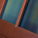 Steves & Sons Regency 36 in. x 80 in. 3/4-6 Lite Clear Glass RHIS Chestnut Stain Mahogany Fiberglass Prehung Front Door