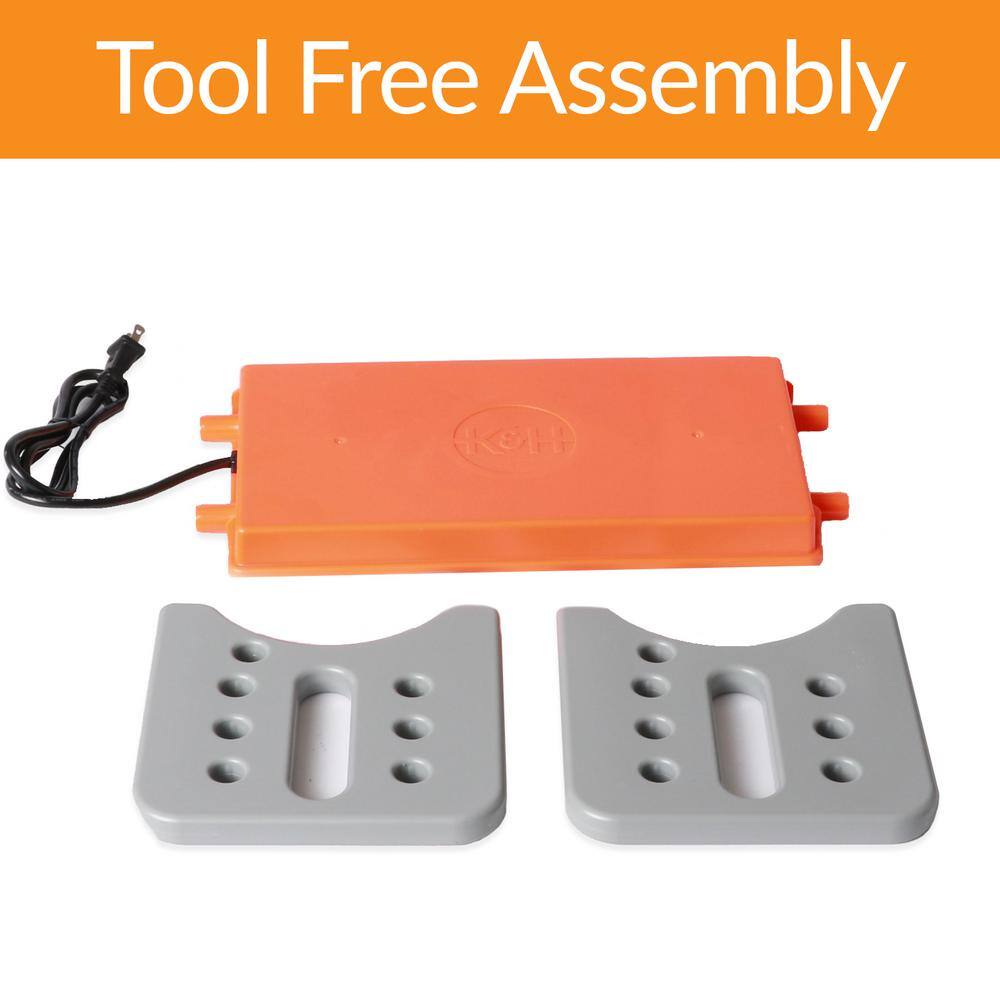 K&H 11.5 in. x 20 in. x 8 in. 40-Watt Thermo-Poultry Brooder Large Gray/Orange