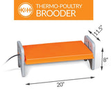 K&H 11.5 in. x 20 in. x 8 in. 40-Watt Thermo-Poultry Brooder Large Gray/Orange
