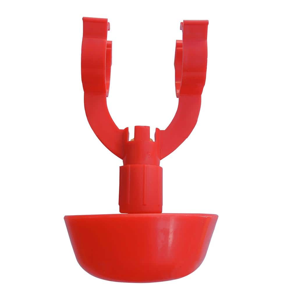 4.52 in. DIA 5.15 in. H, Poultry Waterer Thickened Chicken Drinking Bowl Water Feeder Kit (5-Pack)