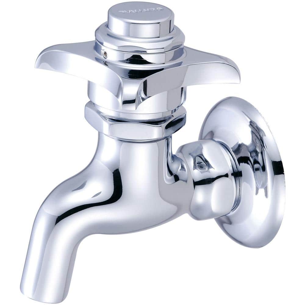 Central Brass Single-Handle Wall Mounted Utility Faucet in Rough Chrome