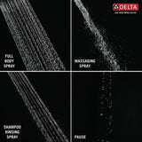 Delta HydroRain Chrome Two-in-One 4-Spray Dual Shower Head with Hand Shower, 1.75 GPM (6.6 LPM), 6 in.