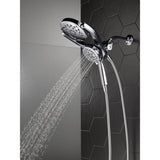 Delta HydroRain Chrome Two-in-One 4-Spray Dual Shower Head with Hand Shower, 1.75 GPM (6.6 LPM), 6 in.