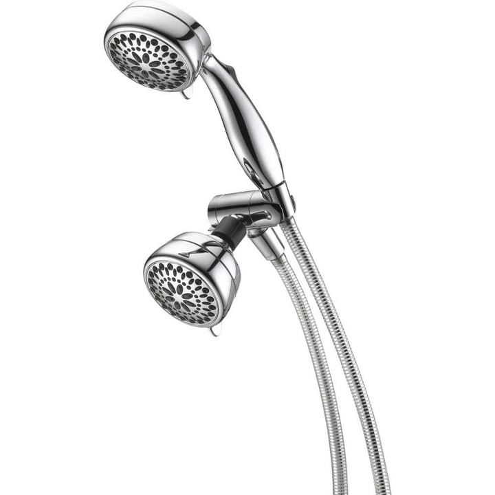Delta 7-Spray 3.4 in. Dual Wall Mount Fixed and Handheld Shower Head in Chrome
