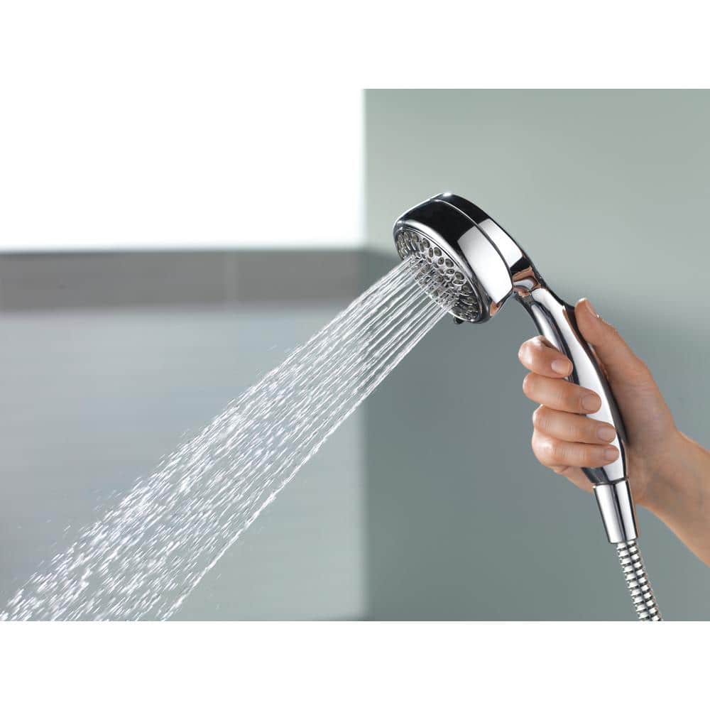 Delta 7-Spray 3.4 in. Single Wall-Mount Handheld Shower Head in Chrome